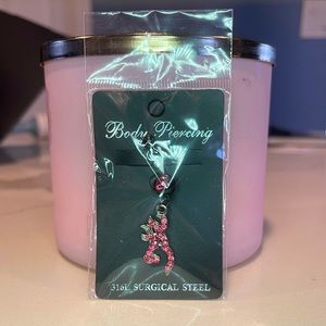 Pink bellybutton ring